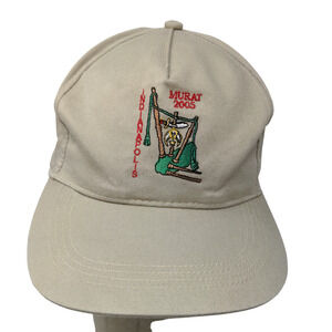 San Sun Men's 2005 Murat Indianapolis Shriners Slideback Hat Tan OSFA